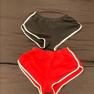 Black and red American Apparel shorts!!